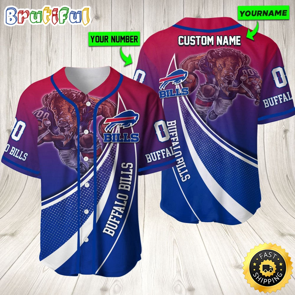 Personalized NFL Buffalo Bills 3D Baseball Jersey Shirt Shirts