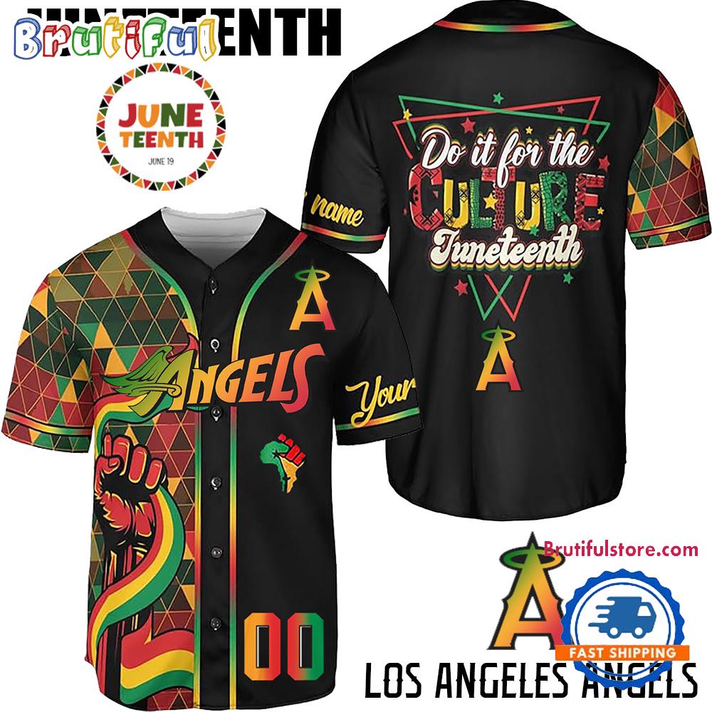 Juneteenth Day x Los Angeles Angels 2025 Baseball Jersey Shirt