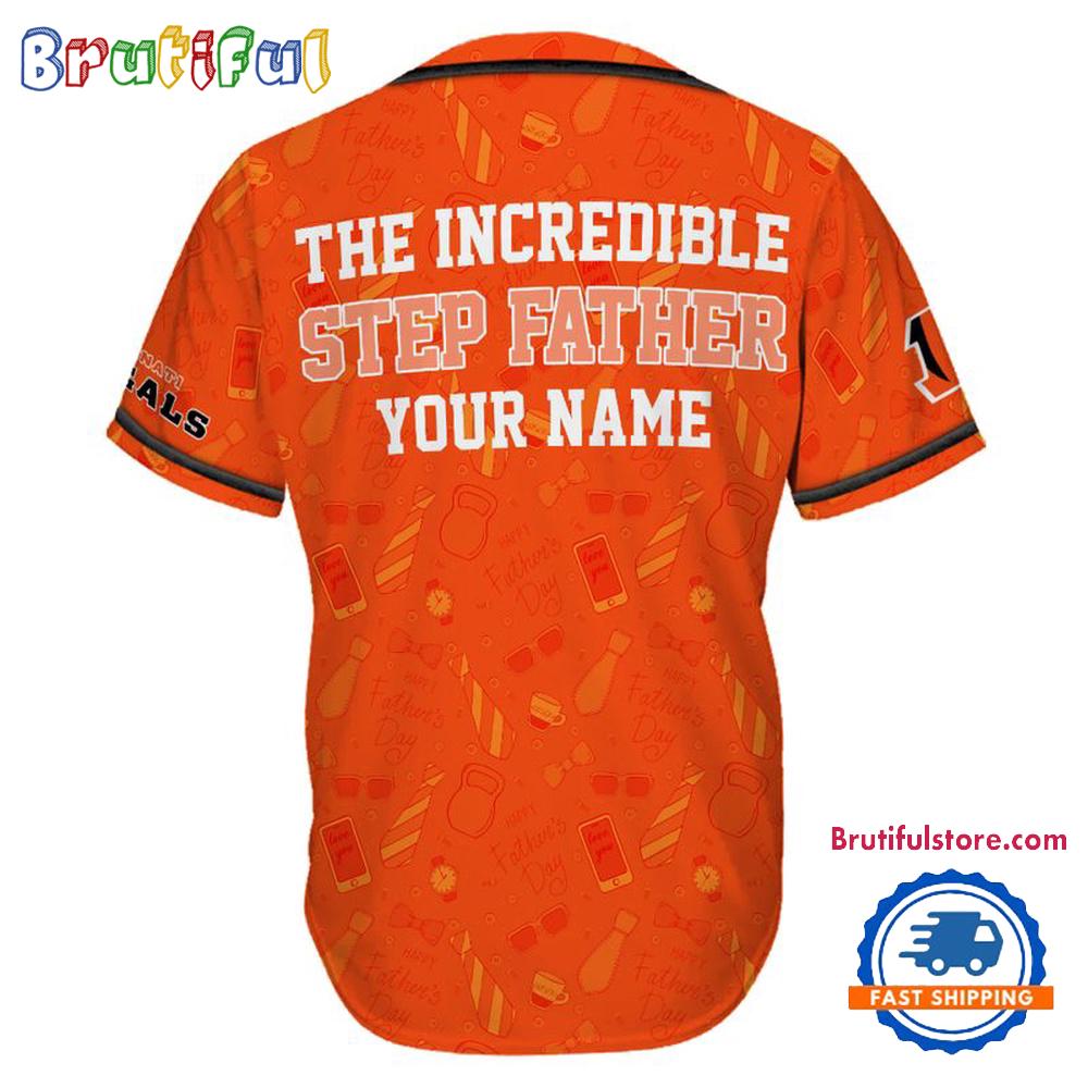 NFL Cincinnati Bengals The Increadible Step Father's Day Baseball Jersey