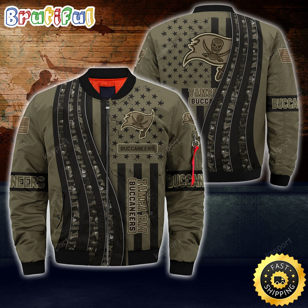 NFL Tampa Bay Buccaneers Bomber Jacket Camo For Fans